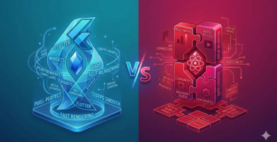 Flutter vs React Native Hero Banner Img